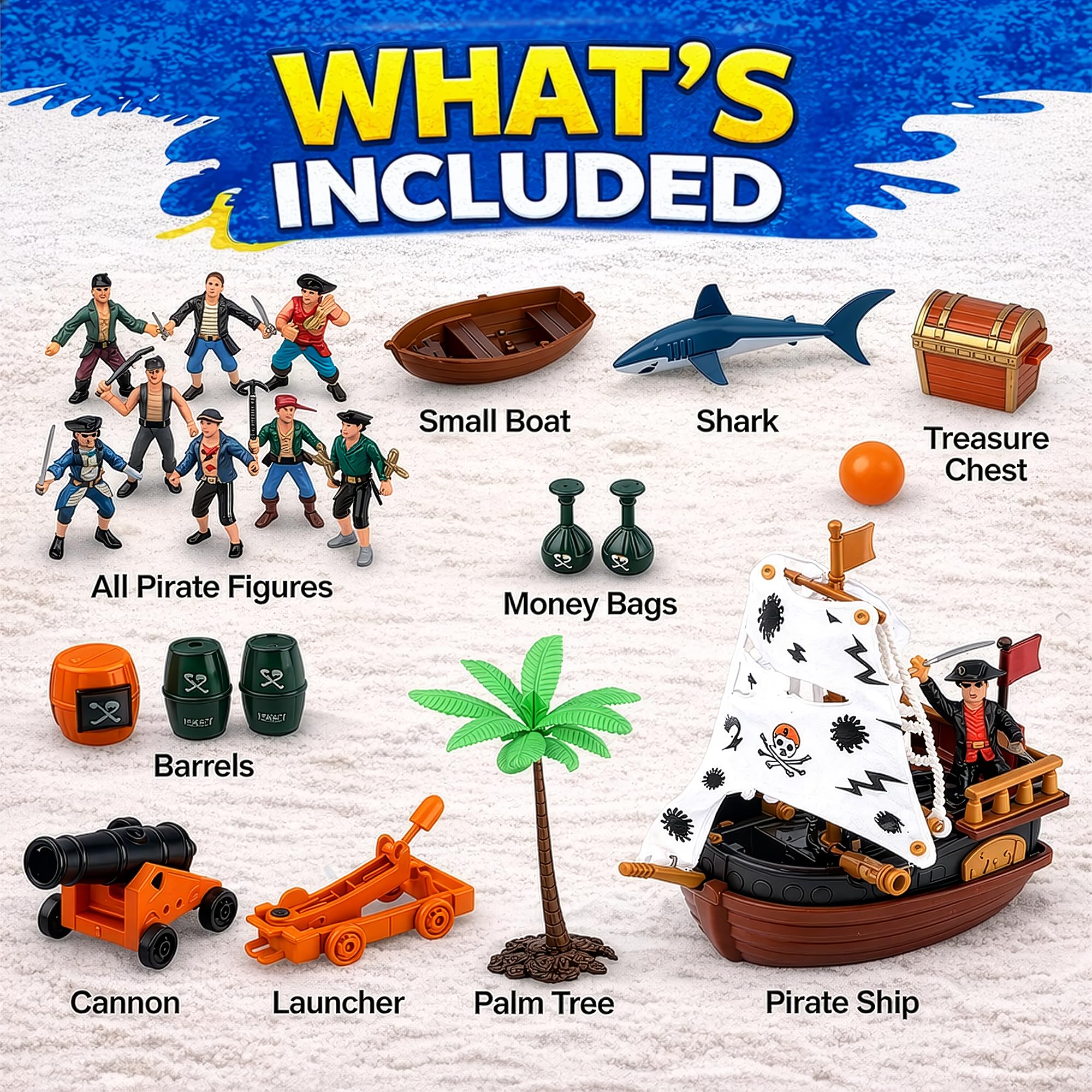 Amazon.com: Liberty Imports Bucket of Pirate Action Figures Toys